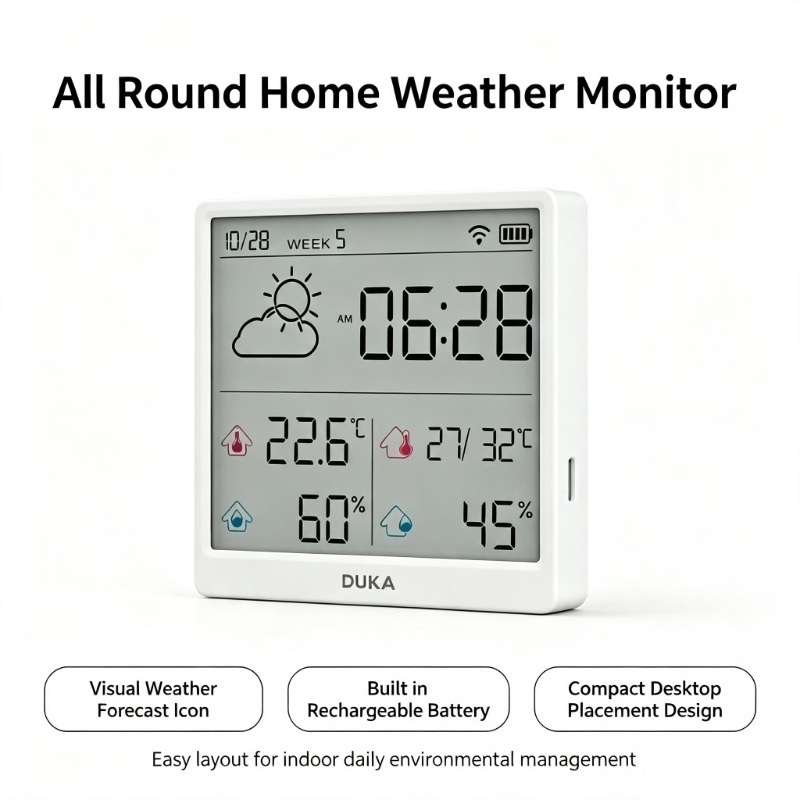 Weather Station Indoor - Sensor de Temperatura y Humedad Inteligente