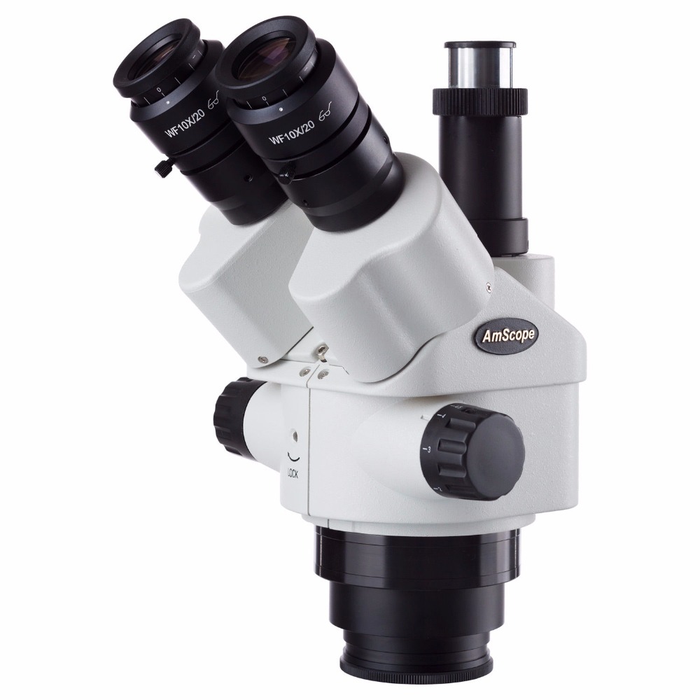 Amscope Microscope Stereo 7X-45X - Cabezal de microscopio estéreo con zoom