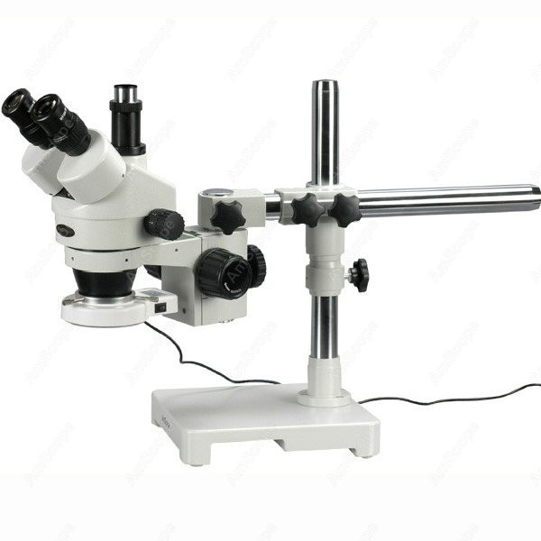 Amscope Microscope Stereo 7X-45X - Microscopio Estéreo Trinocular con Zoom LED