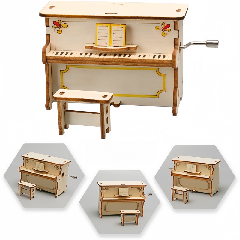 Science Max - Piano Infantil de Manivela, Modelo de