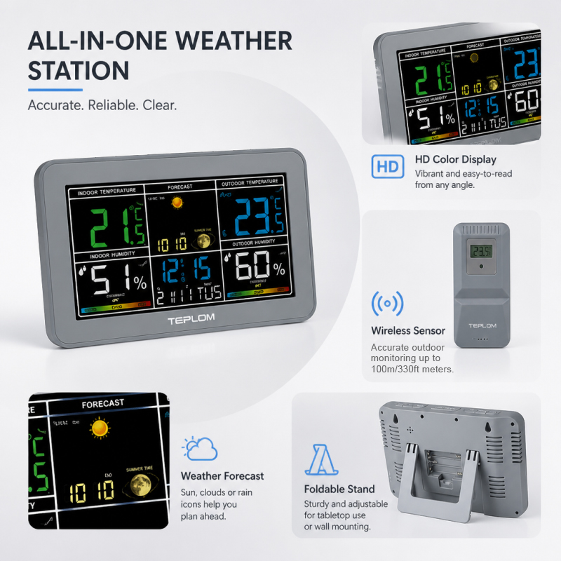 TEPLOM Estación meteorológica  - Weather Station Indoor reseña y precio
