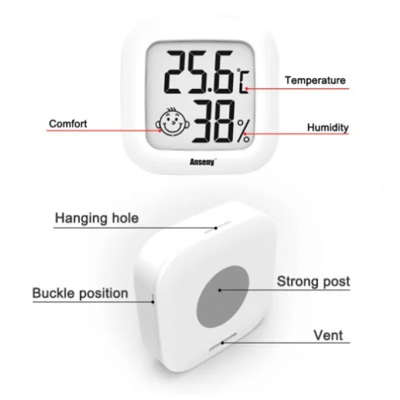 Termómetro digital LCD, higróm - Weather Station Indoor reseña y precio