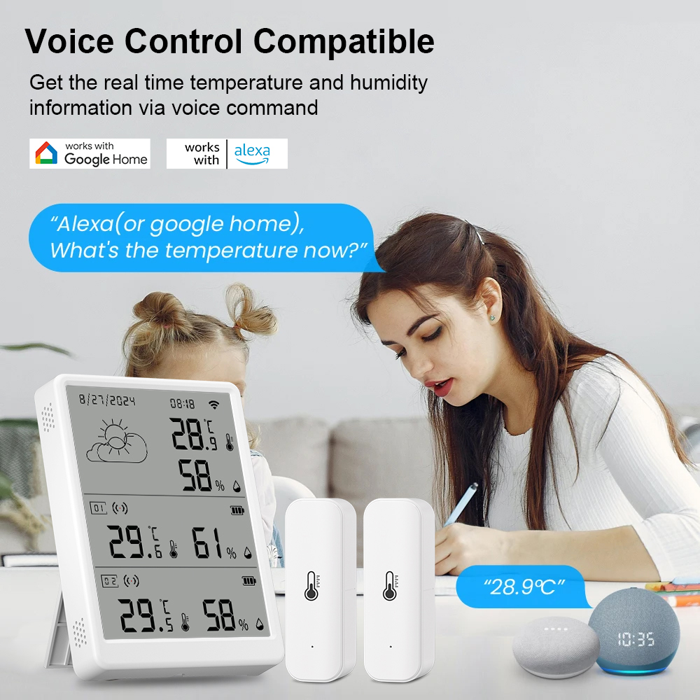 SMATRUL Tuya WiFi Sensor de hu - Weather Station Indoor reseña y precio